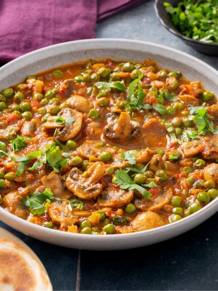 Mushroom Matar Masala Featured Image.
