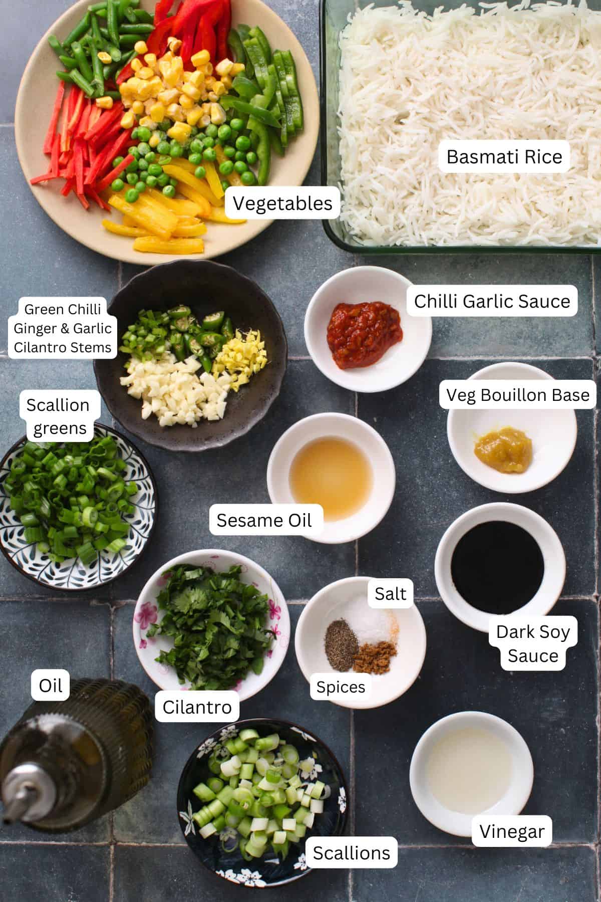 Ingredients Needed to Make Indo Chinese Fried Rice