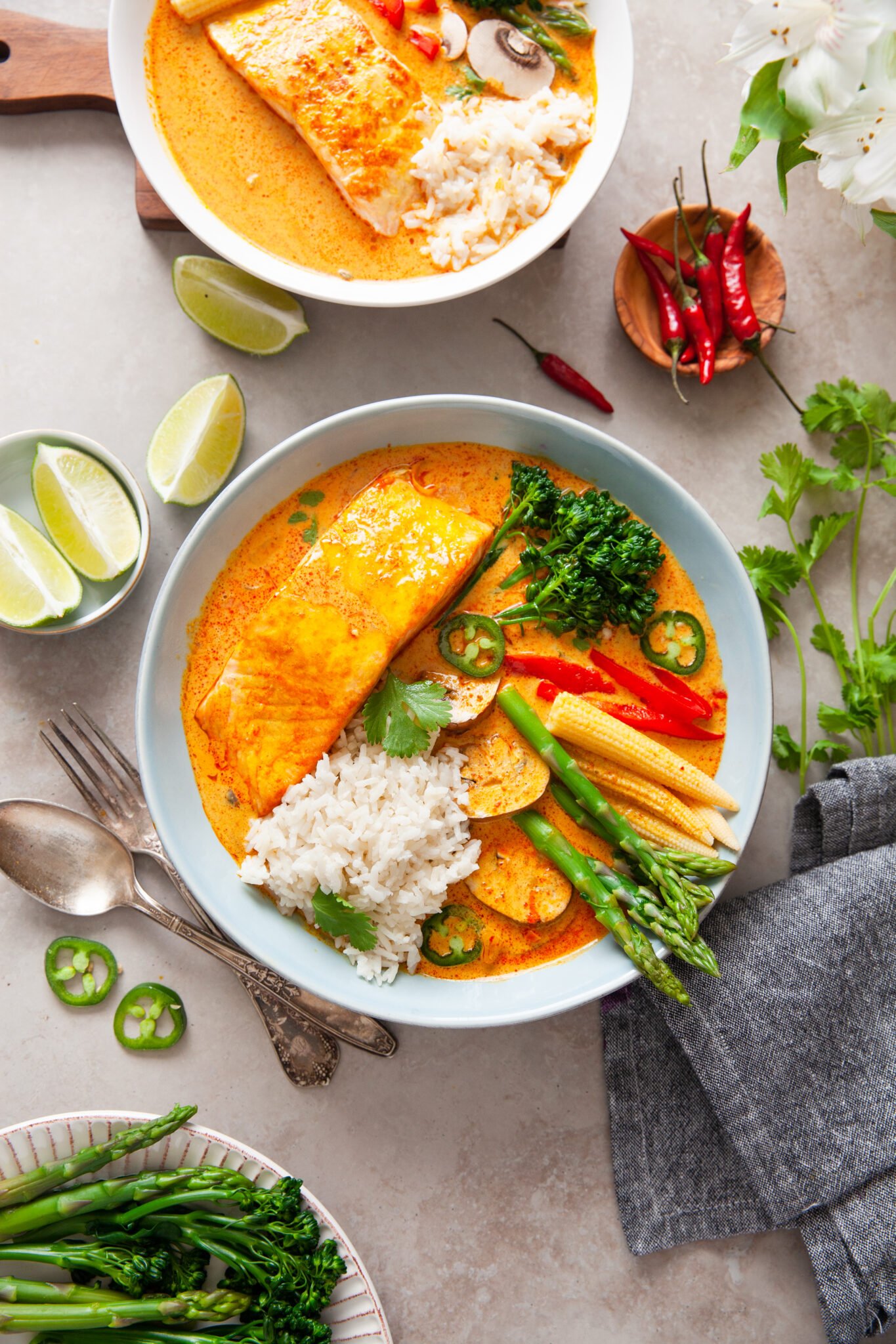 Yellow Curry Salmon Bowl Sinfully Spicy