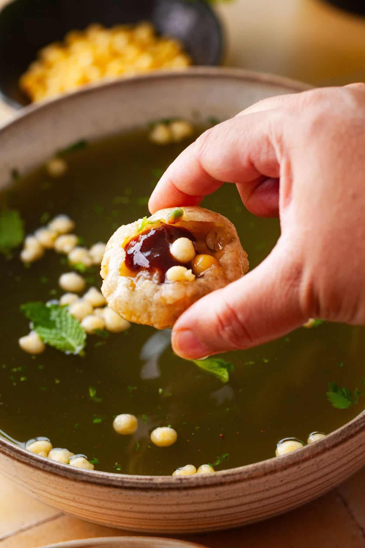 Delhi Style Golgappa  Stuffing   Pani Recipe  - 5