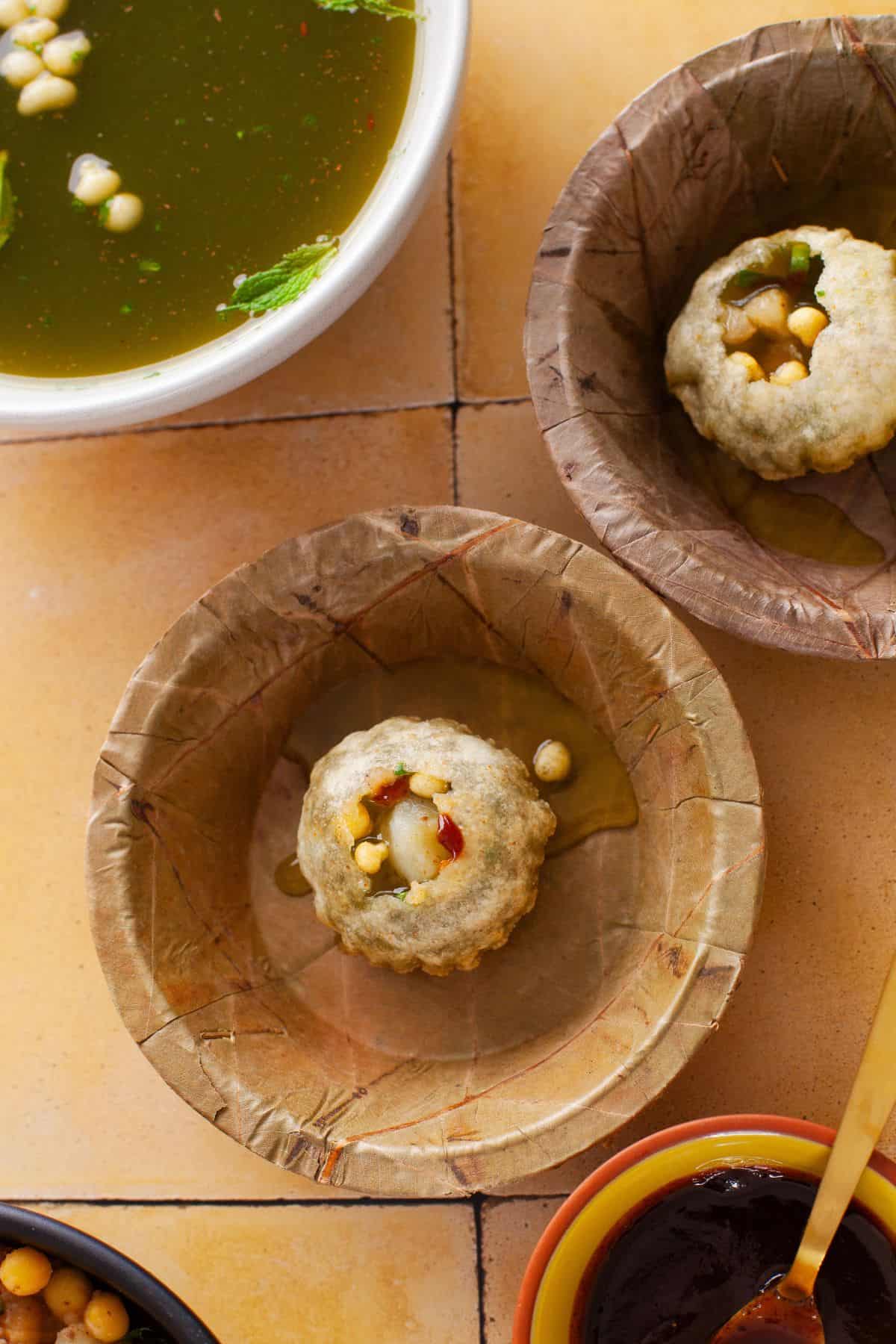 Delhi Style Golgappa  Stuffing   Pani Recipe  - 54