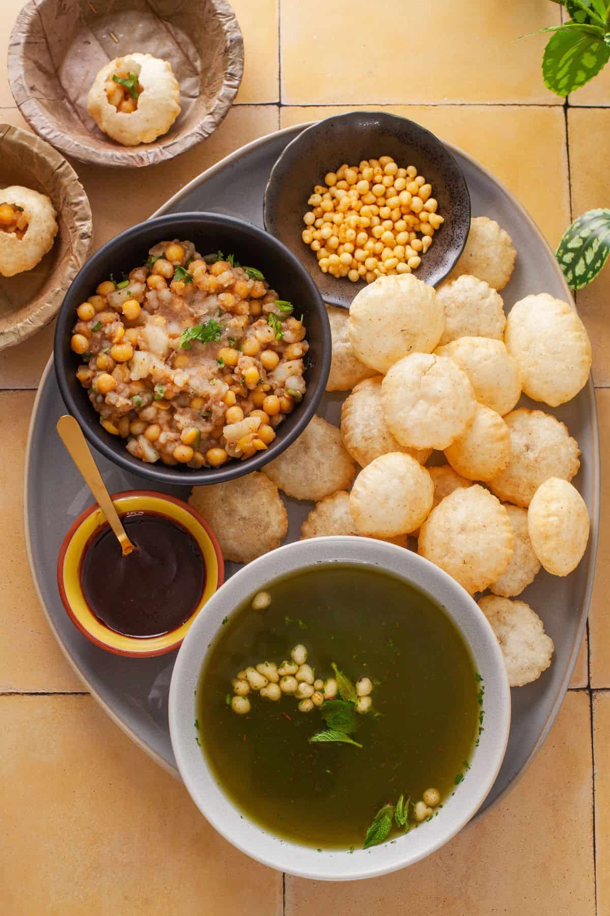 Delhi Style Golgappa  Stuffing   Pani Recipe  - 91