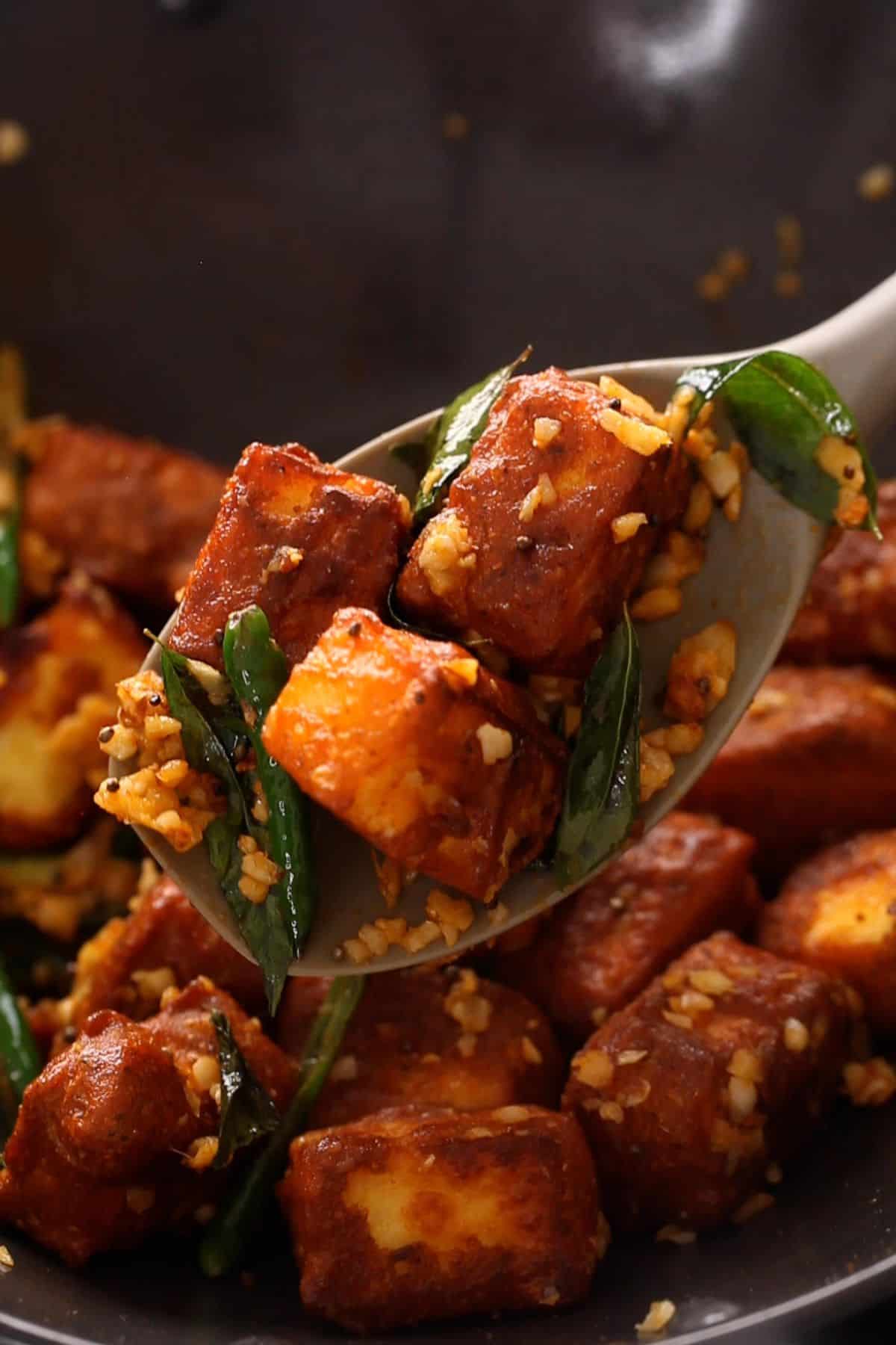 Paneer 65 is ready to serve.