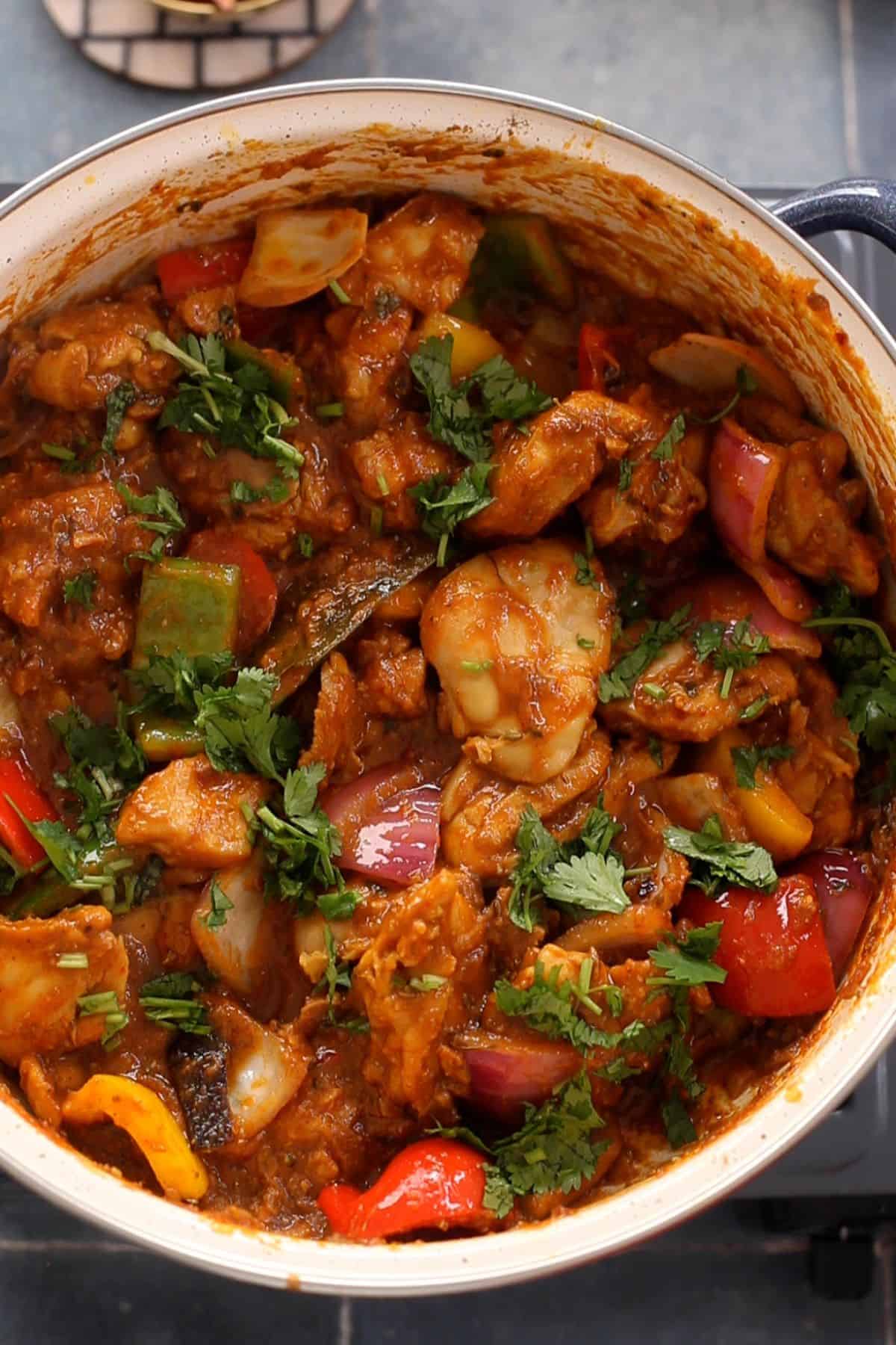 Authentic Indian Kadai Chicken  Boneless Thighs  - 32