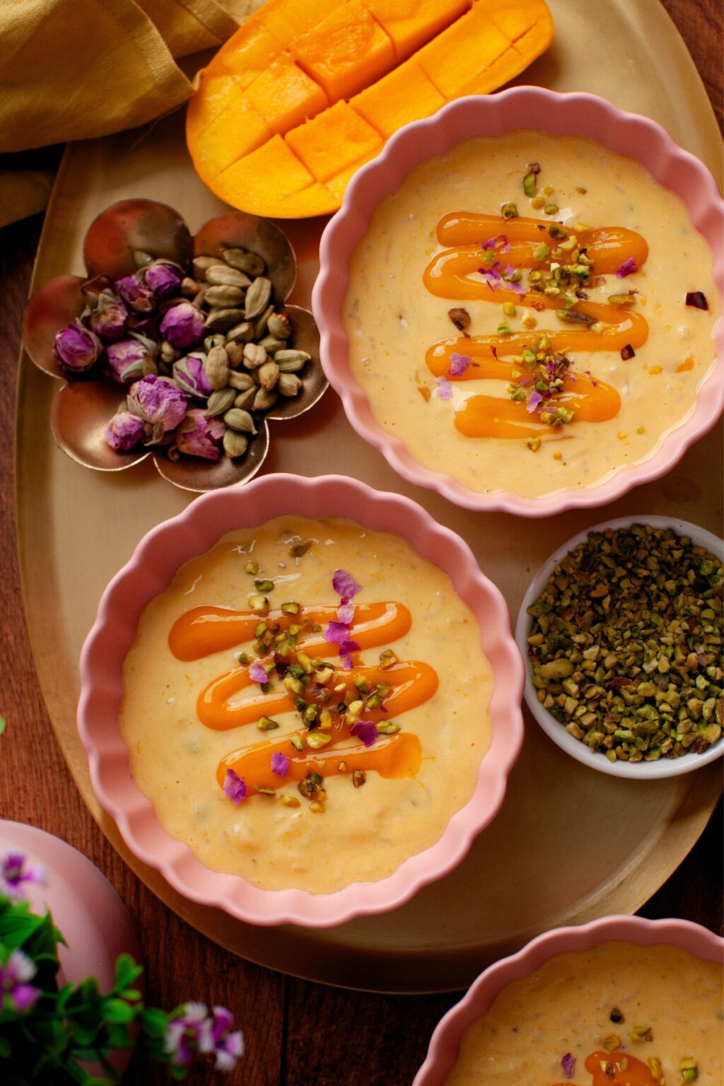 Mango Rice Pudding Whole Creamy Mango Rice Pudding (Mango Kheer) - Sinfully Spicy