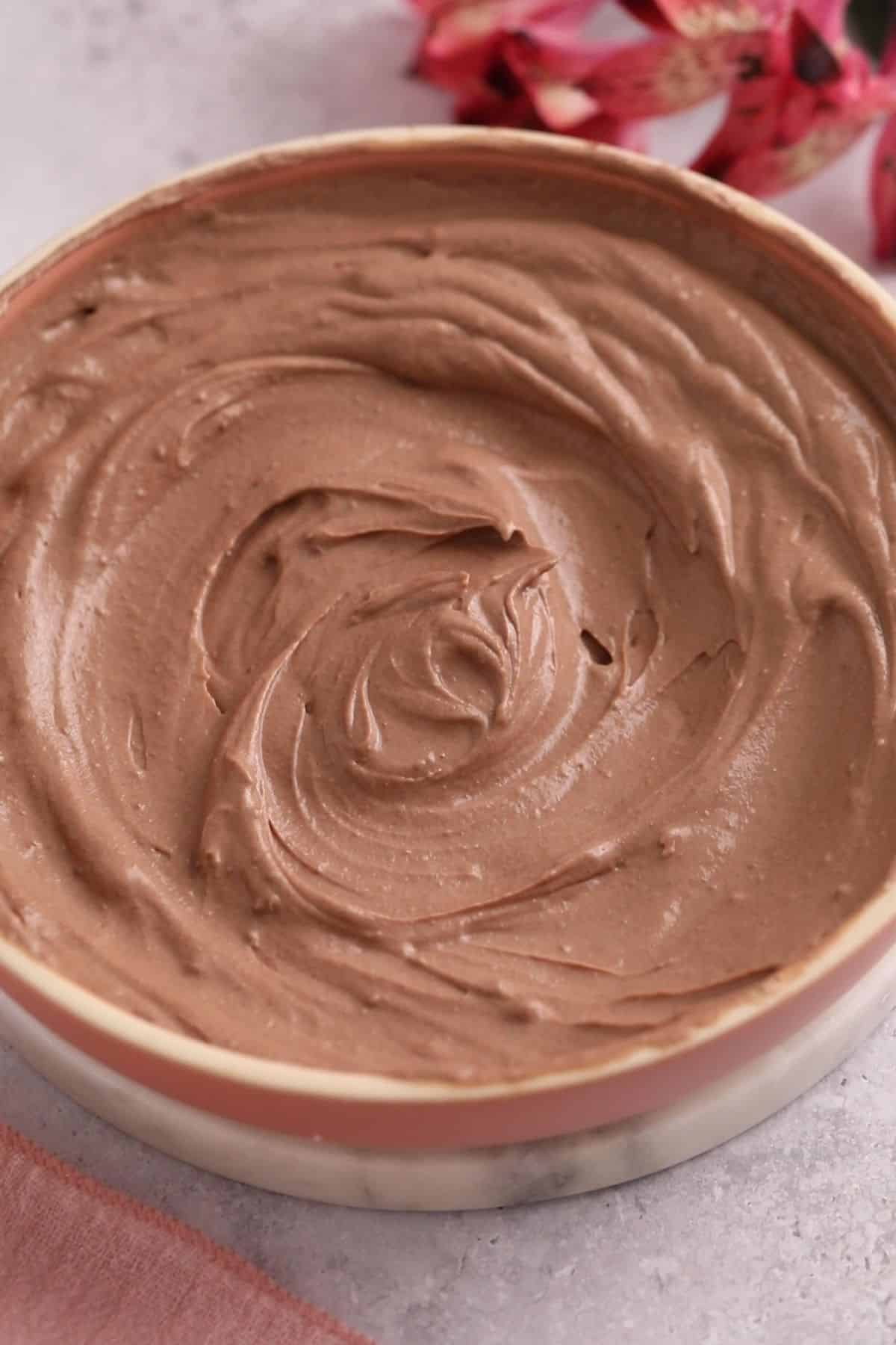 Smooth and creamy chocolate shrikhand is ready.