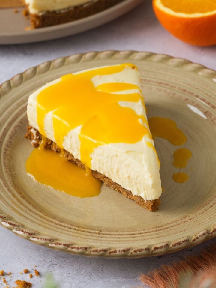 No Bake Orange Cheesecake Featured Image.