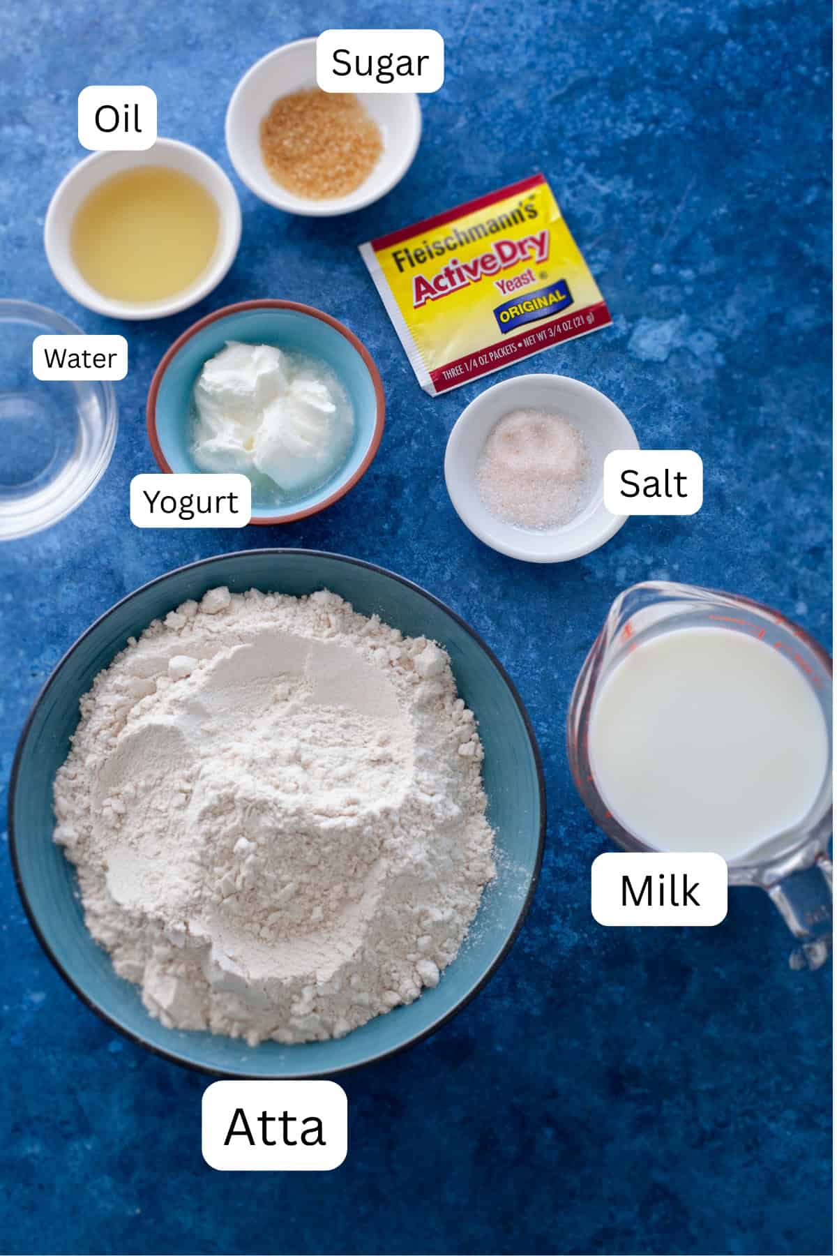 Ingredients for Atta Naan.